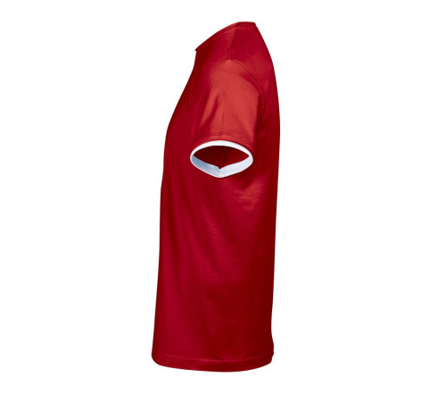 Футболка мужская с контрастной отделкой Madison 170, красный/белый