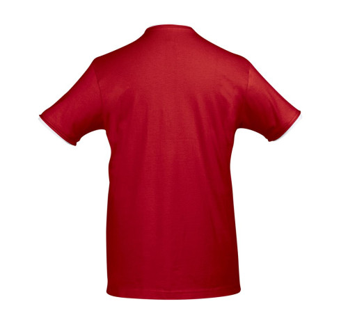 Футболка мужская с контрастной отделкой Madison 170, красный/белый