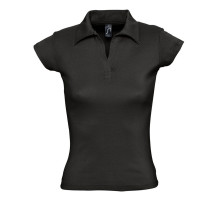Рубашка поло женская без пуговиц Pretty 220, черная