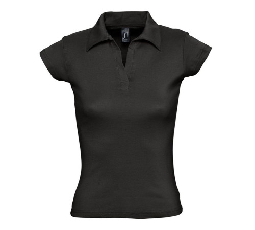 Рубашка поло женская без пуговиц Pretty 220, черная