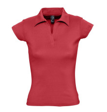 Рубашка поло женская без пуговиц Pretty 220, красная