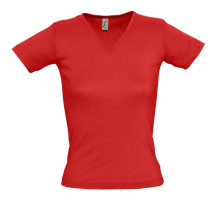 Футболка женская Lady 220 с V-образным вырезом, красная