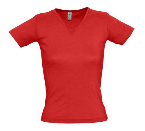Футболка женская Lady 220 с V-образным вырезом, красная