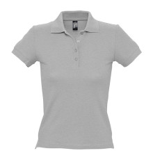 Рубашка поло женская People 210, серый меланж