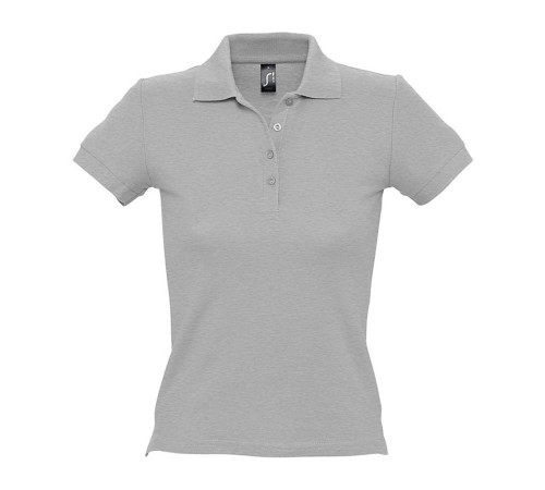 Рубашка поло женская People 210, серый меланж