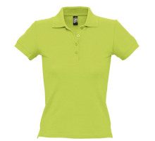 Рубашка поло женская People 210, зеленое яблоко