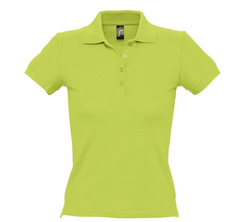 Рубашка поло женская People 210, зеленое яблоко
