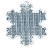 Пешеходный светоотражатель «Снежинка», белый