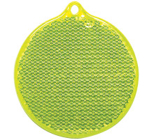 Пешеходный светоотражатель «Круг», неон-желтый
