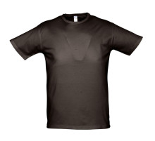 Футболка мужская Milano 190, темно-коричневая (шоколад)