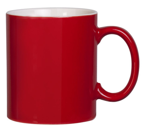 Кружка Promo, красная с белым