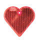 Пешеходный светоотражатель «Сердце», красный