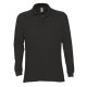 Рубашка поло мужская с длинным рукавом Star 170, черная