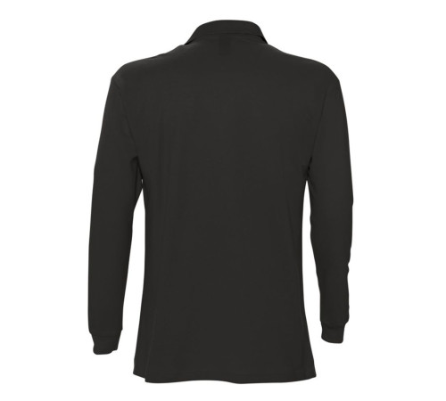Рубашка поло мужская с длинным рукавом Star 170, черная