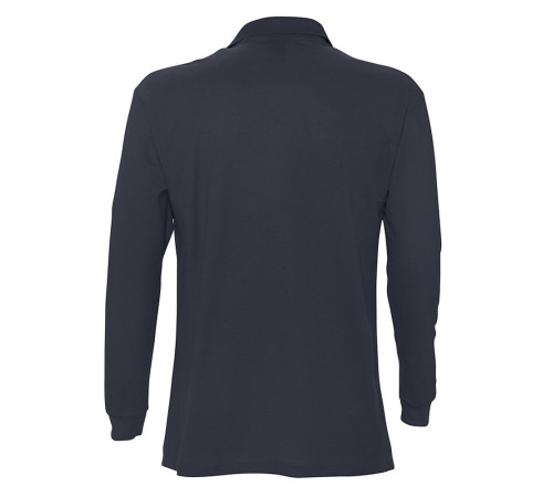 Рубашка поло мужская с длинным рукавом Star 170, темно-синяя