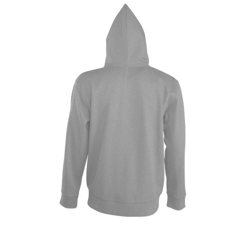 Толстовка мужская на молнии с капюшоном Seven Men, серый меланж