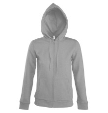 Толстовка женская на молнии с капюшоном Seven Women, серый меланж