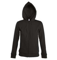 Толстовка женская на молнии с капюшоном Seven Women, черная