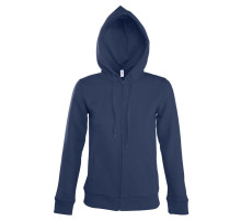 Толстовка женская на молнии с капюшоном Seven Women, темно-синяя