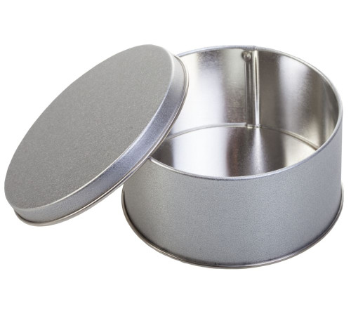 Коробка Pragmax S, круглая, серебристая