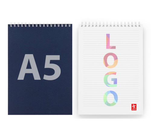Блокноты А5 на пружине с полноцветным блоком