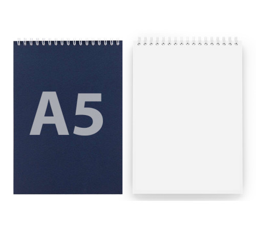 Блокноты А5 на пружине с пустым блоком
