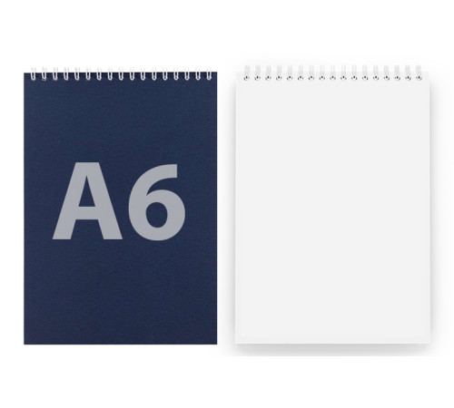 Блокноты А6 на пружине с пустым блоком