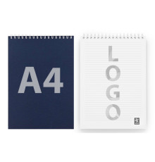 Блокноты А4 на пружине с черно-белым блоком