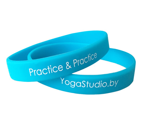 Силиконовые браслеты с нанесением в 1 цвет