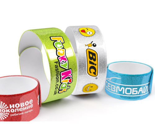 SLAP-браслеты светоотражающие с нанесением в 1 цвет