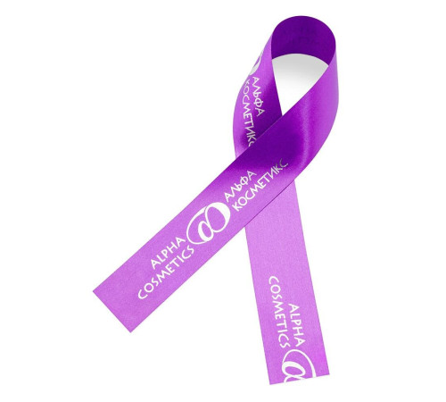 Сатиновая лента с нанесением серебро, золото