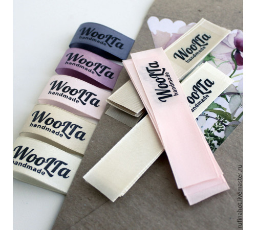 Вшивные бирки с логотипом