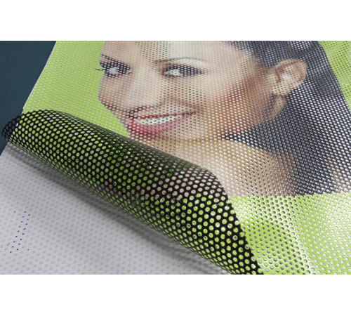 Наклейки на перфорированной пленке