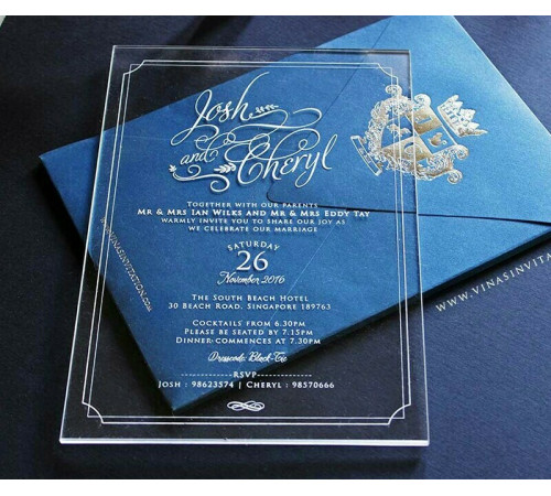 Приглашения на оргстекле с УФ-печатью