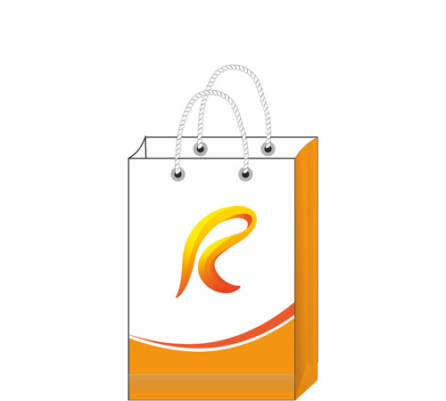 Бумажный пакет с полноцветной печатью 22х32х7см