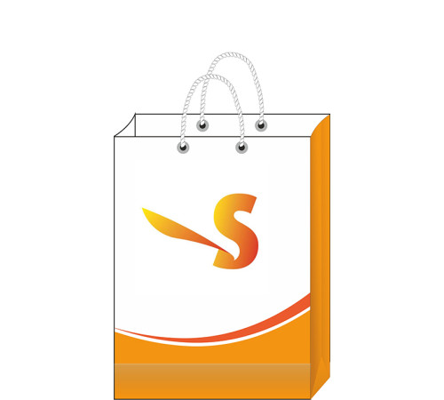 Бумажный пакет с полноцветной печатью 30х40х8см