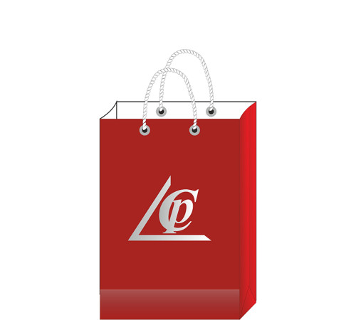 Бумажный пакет на дизайнерской бумаге с печатью в 1 цвет, 25х36х8см