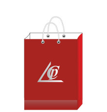 Бумажный пакет на дизайнерской бумаге с печатью в 1 цвет, 30х40х8см