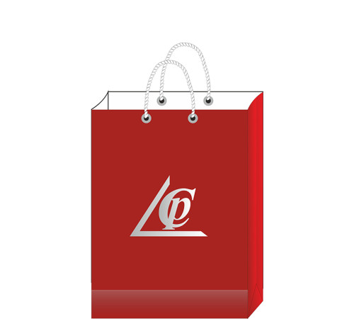 Бумажный пакет на дизайнерской бумаге с печатью в 1 цвет, 30х40х8см