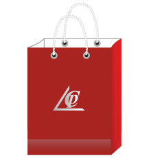 Бумажный пакет на дизайнерской бумаге с печатью в 1 цвет, 40х50х8см