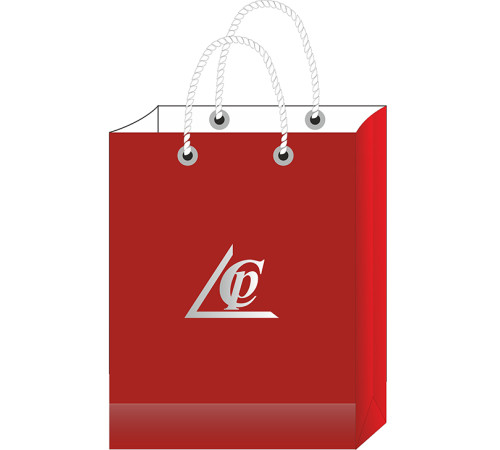 Бумажный пакет на дизайнерской бумаге с печатью в 1 цвет, 40х50х8см