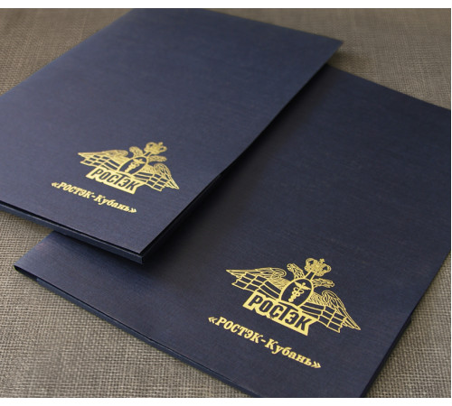 Папки с тиснением фольгой