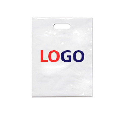 Пакет ПВД 40х50см, белый с нанесением в 2 цвета