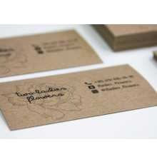 Визитка односторонняя на крафте