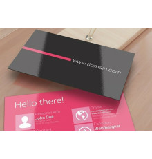 Визитка с глянцевой ламинацией