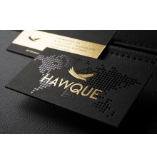 Визитка с тиснением фольгой