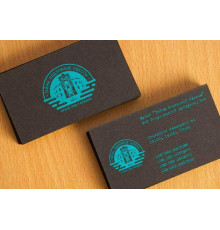 Визитка с шелкографией